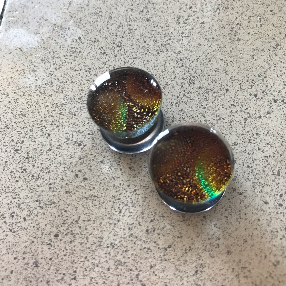 DOUBLE SIDED Acrylic Flashy Plugs (Gauge 5/8)